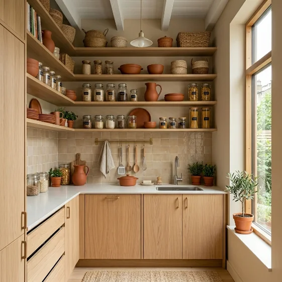 Rangement vertical pour optimiser une petite cuisine
