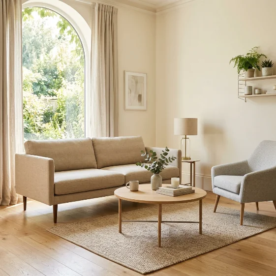 Meubles sur pieds pour agrandir visuellement une petite pièce